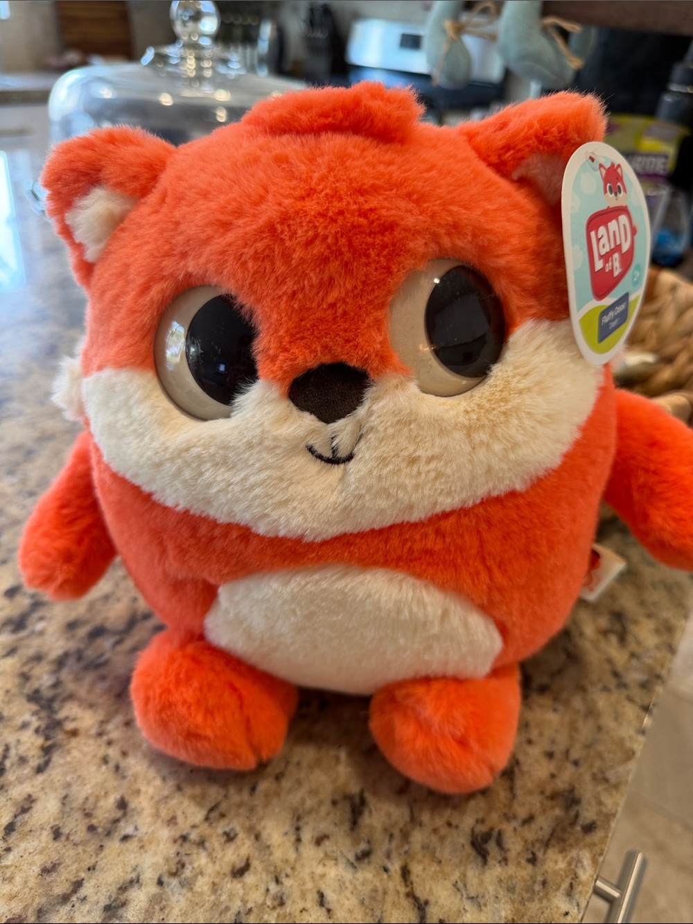 Land of B. Plush Fox Fluffy Doos - Dash (Orange), 10” Like New